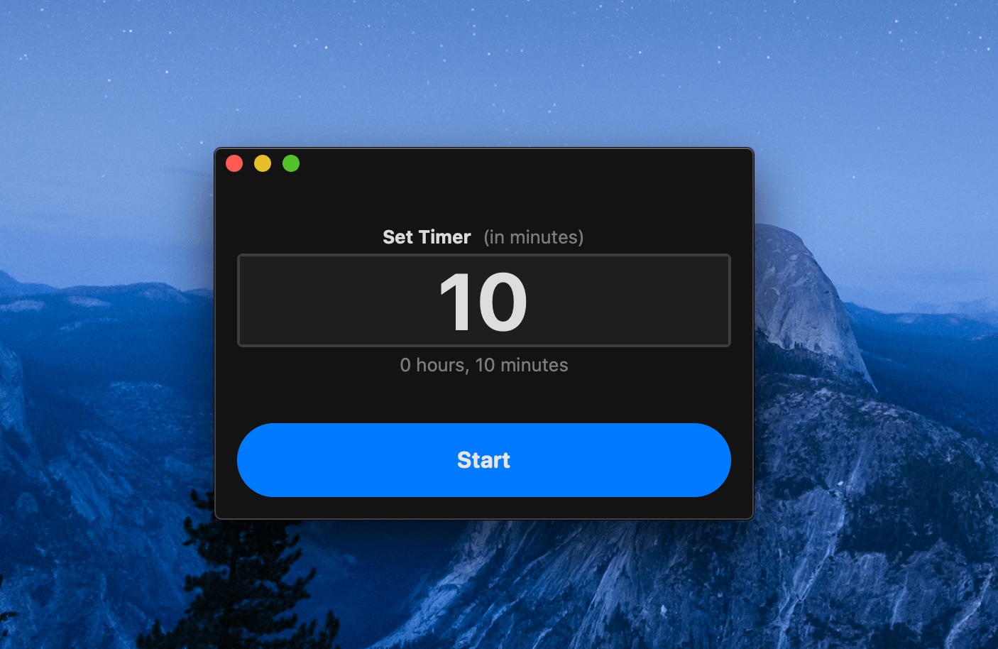 MiniTimer: a minimal macOS app for setting timers